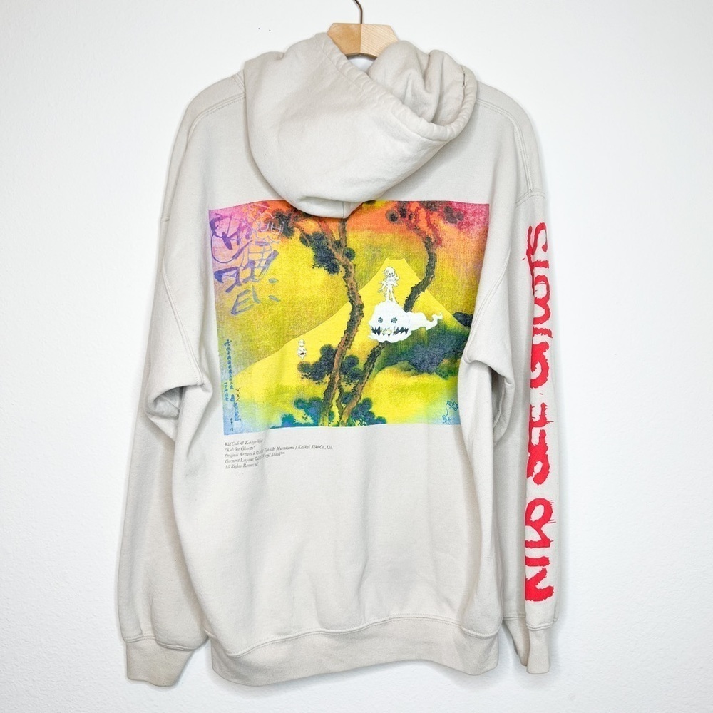 KID CUDI x KANYE WEST KIDS SEE GHOST Graphic Beige Hoodie